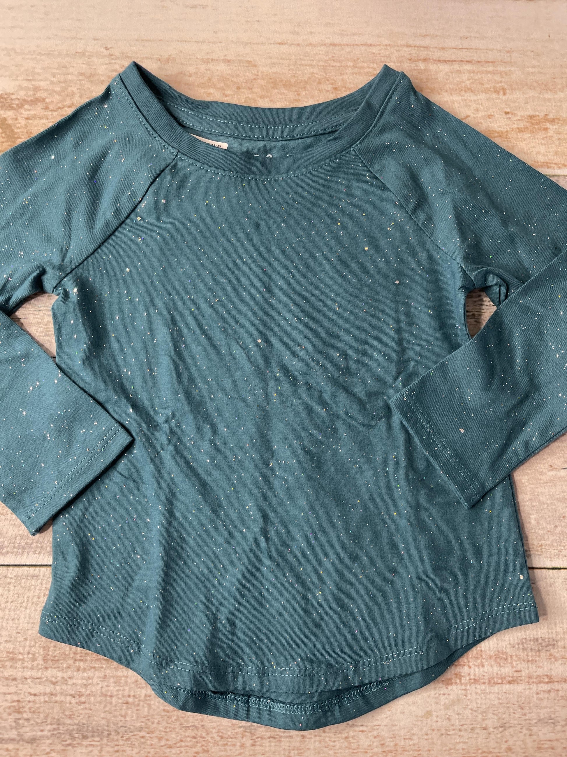 Cat & Jack Girls Turquoise Long Sleeve T-Shirt Size: 2T Turquoise