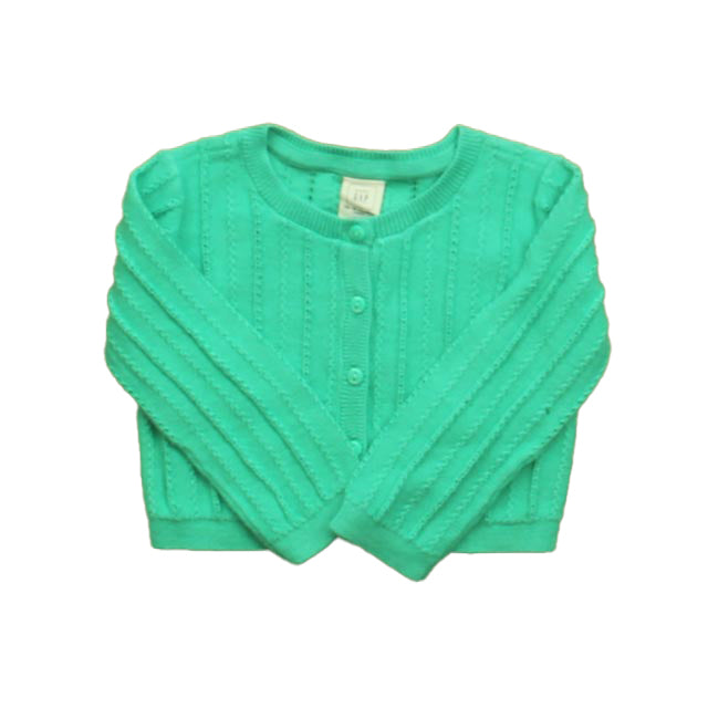 Gap Girls Turquoise Cardigan Size: 12-18 Months Turquoise