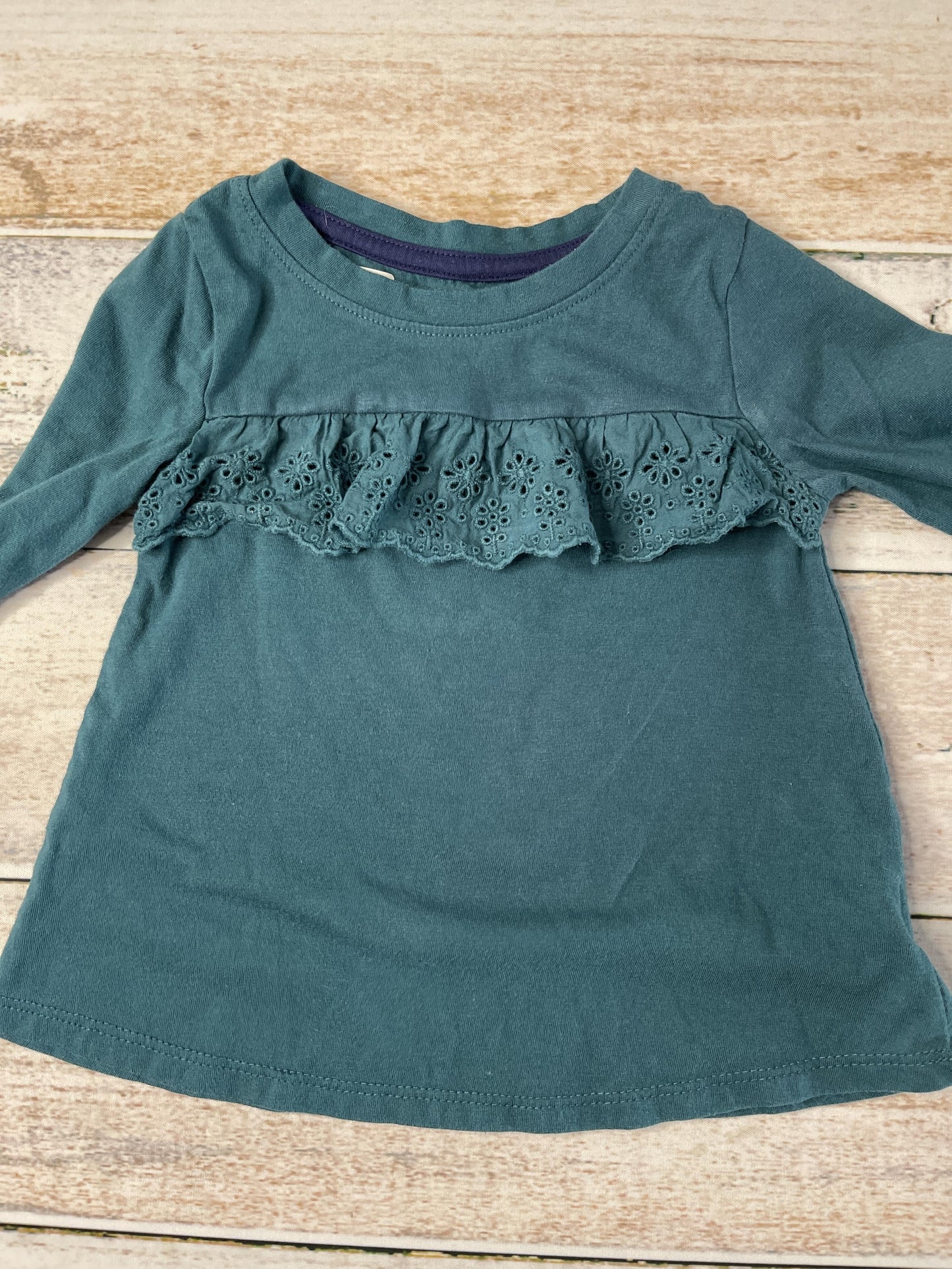Cat & Jack Girls Turquoise Long Sleeve T-Shirt Size: 18 months Turquoise