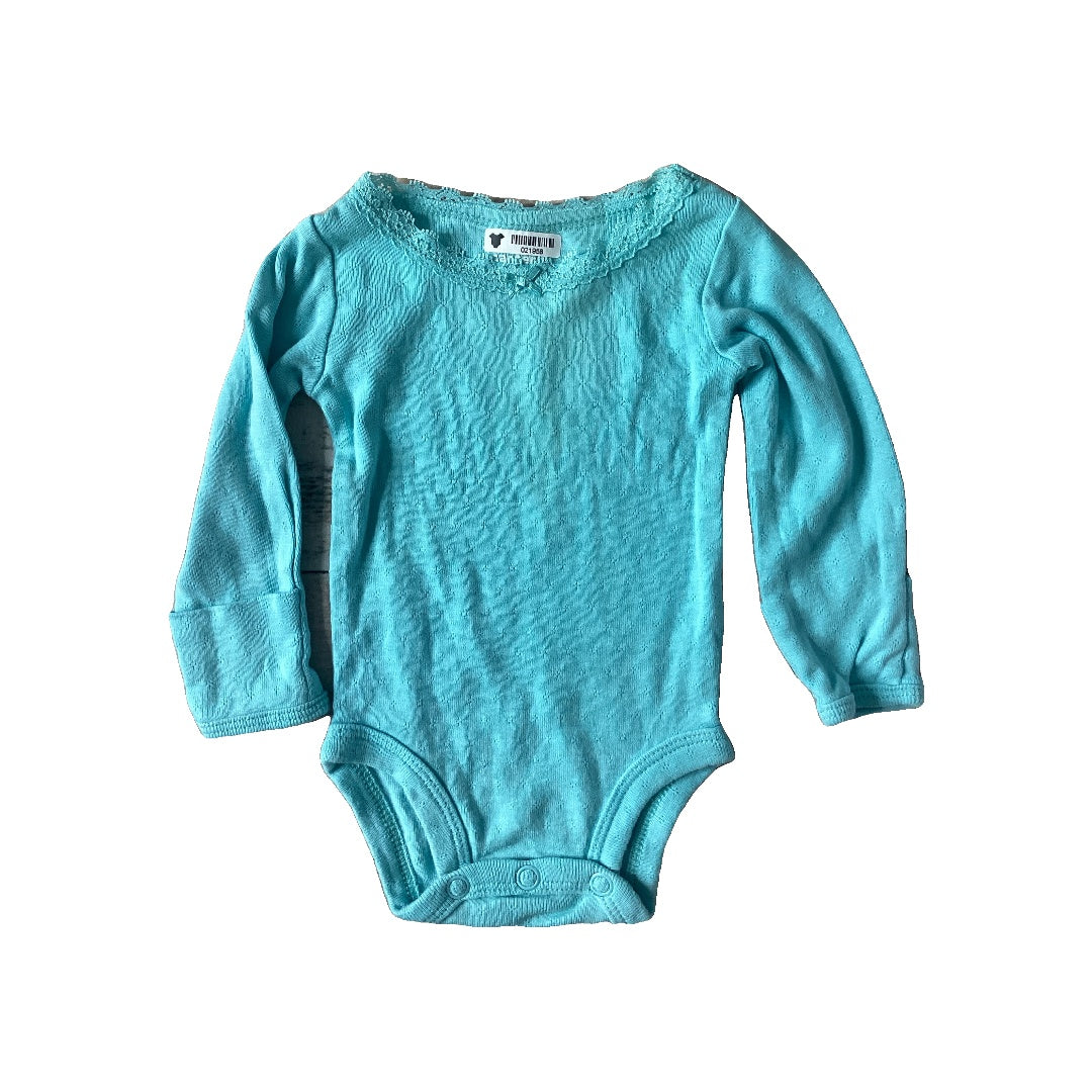 Unisex Turquoise Long Sleeve Outfit Size: Newborn Turquoise