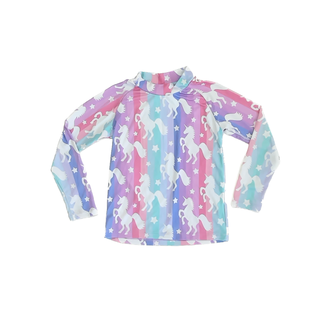 Liliane Girls Unicorn Rashguard Size: 4-5T Unicorn