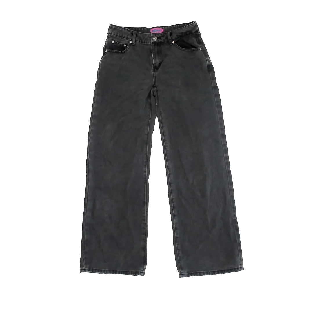 Edikted Girls Washed Black Denim Jeans Size: S Washed Black Denim