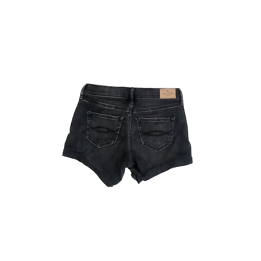 Abercrombie Kids Girls Washed Black Jean Shorts Size: 13/14 Washed Black