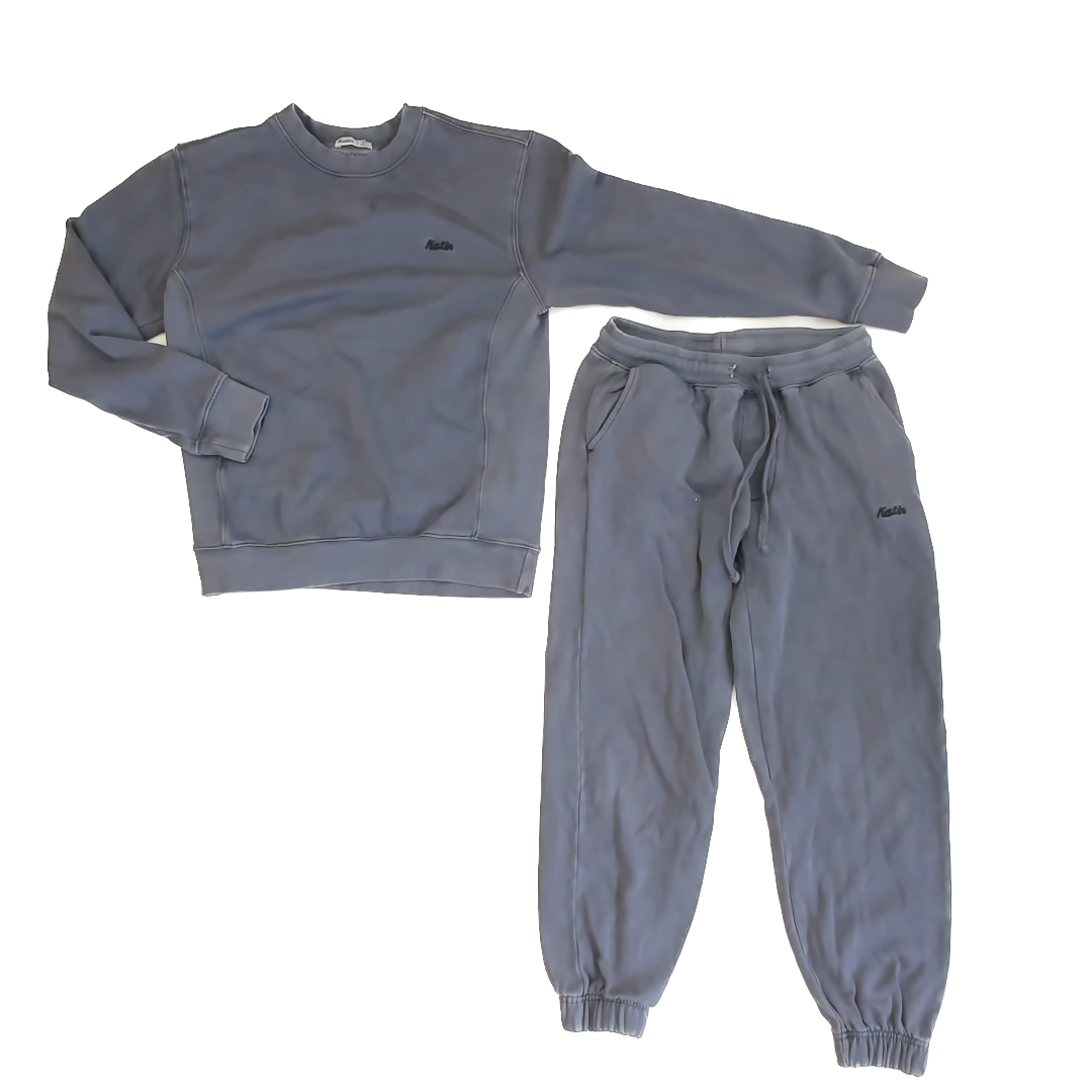 Katin Boys Washed Blue Apparel Sets Size: M (10-12 Years) Washed Blue