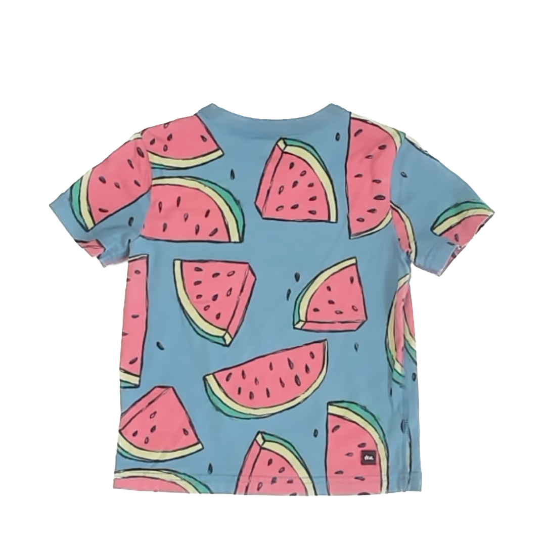 Tea Collection Boys Watermellons Short Sleeve Shirt Size: 3T Watermellons