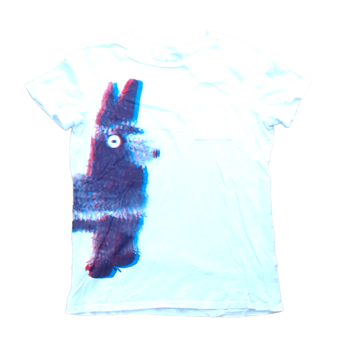 Rockets Of Awesome Boys White | 3D Llama Short Sleeve Shirt Size: 14 Years White | 3D Llama