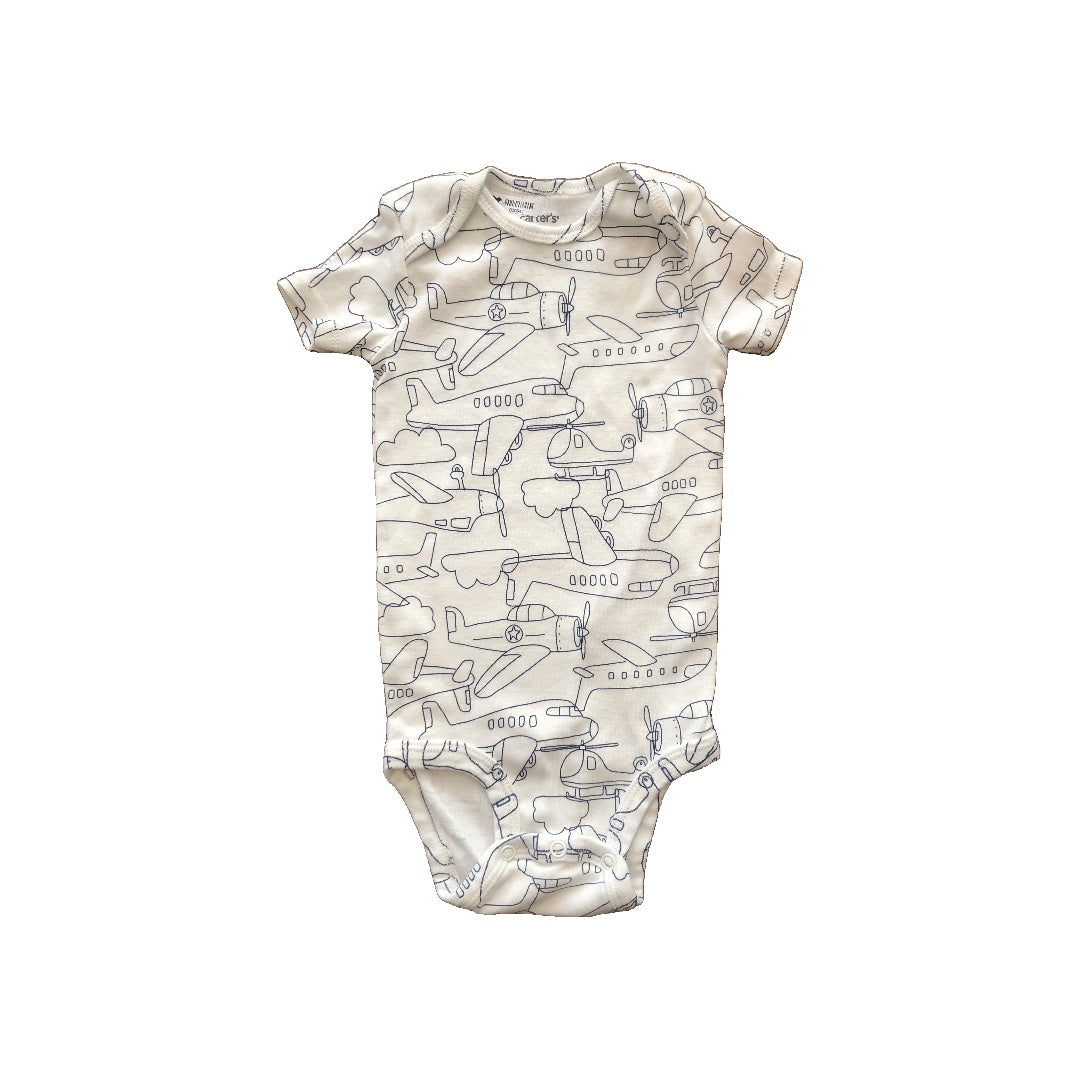 Carters Boys White | airplanes Onesie Size: 12 months White | airplanes