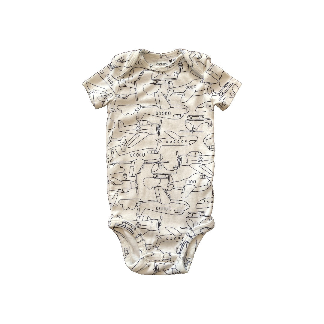 Carters Boys White | airplanes Onesie Size: 12 months White | airplanes