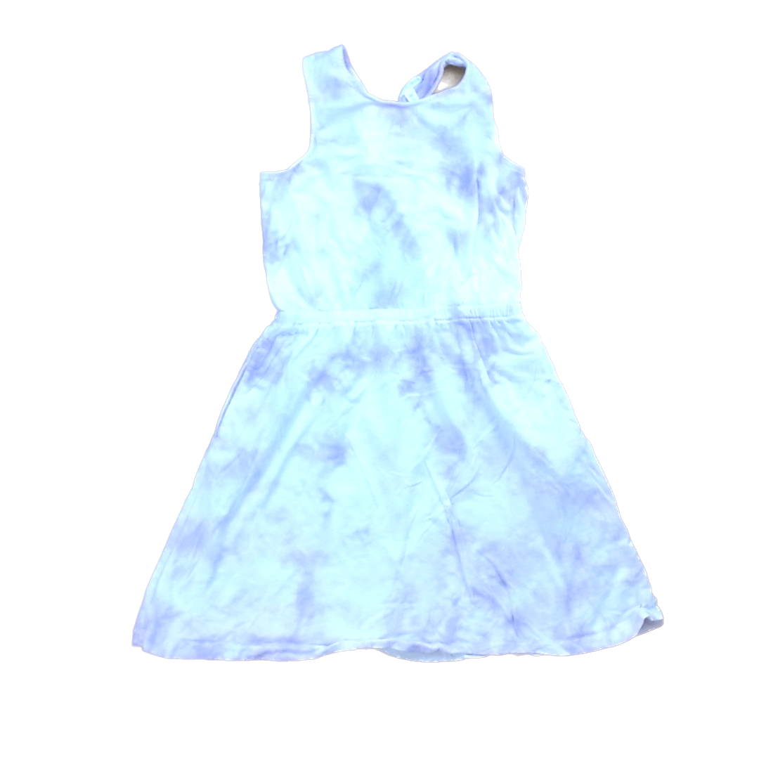 Rockets Of Awesome Girls White and Lavender Tie-Dye Dress Size: 12 Years White and Lavender Tie-Dye