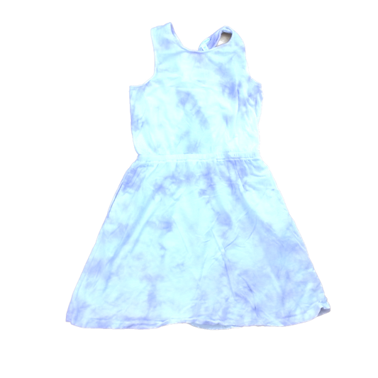 Rockets Of Awesome Girls White and Lavender Tie-Dye Dress Size: 12 Years White and Lavender Tie-Dye