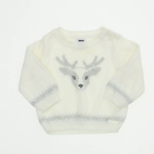 Janie and Jack Unisex White | Animal Sweater Size: 0-3 Months White | Animal
