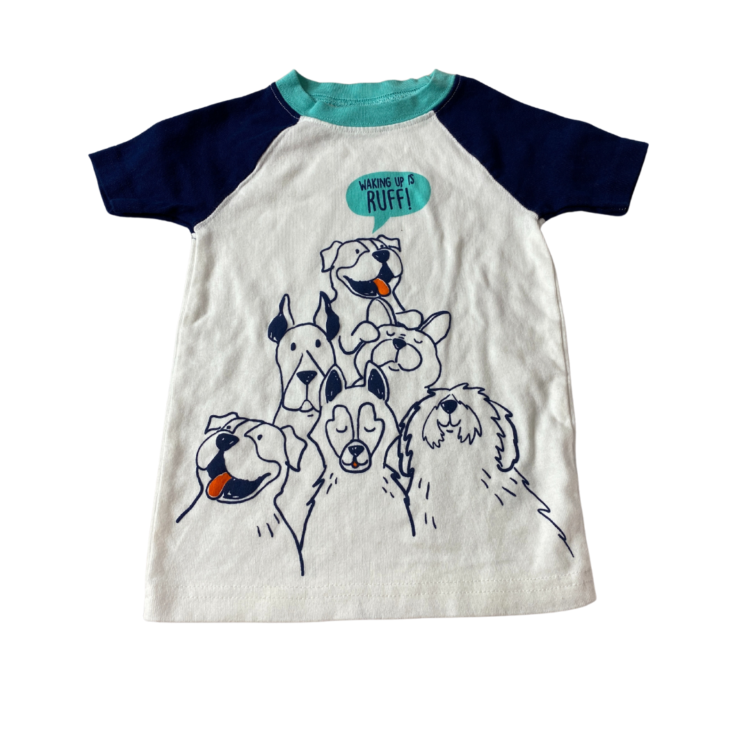 Cat & Jack Boys White | animals | Navy Blue Pajamas Size: 3T White | animals | Navy Blue