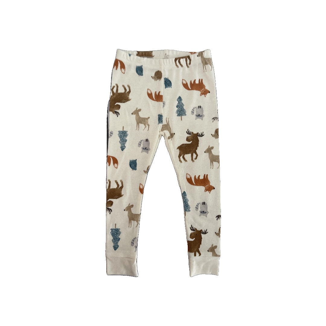 Carters Unisex White | animals Pajamas Size: 18 months White | animals