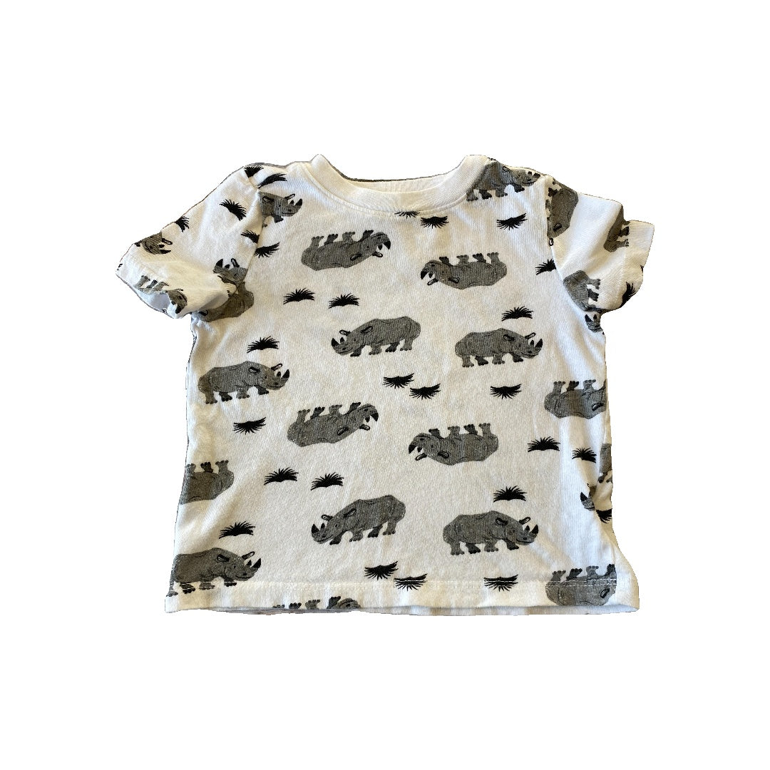 Old Navy Boys White | animals T-Shirt Size: 18-24 months White | animals