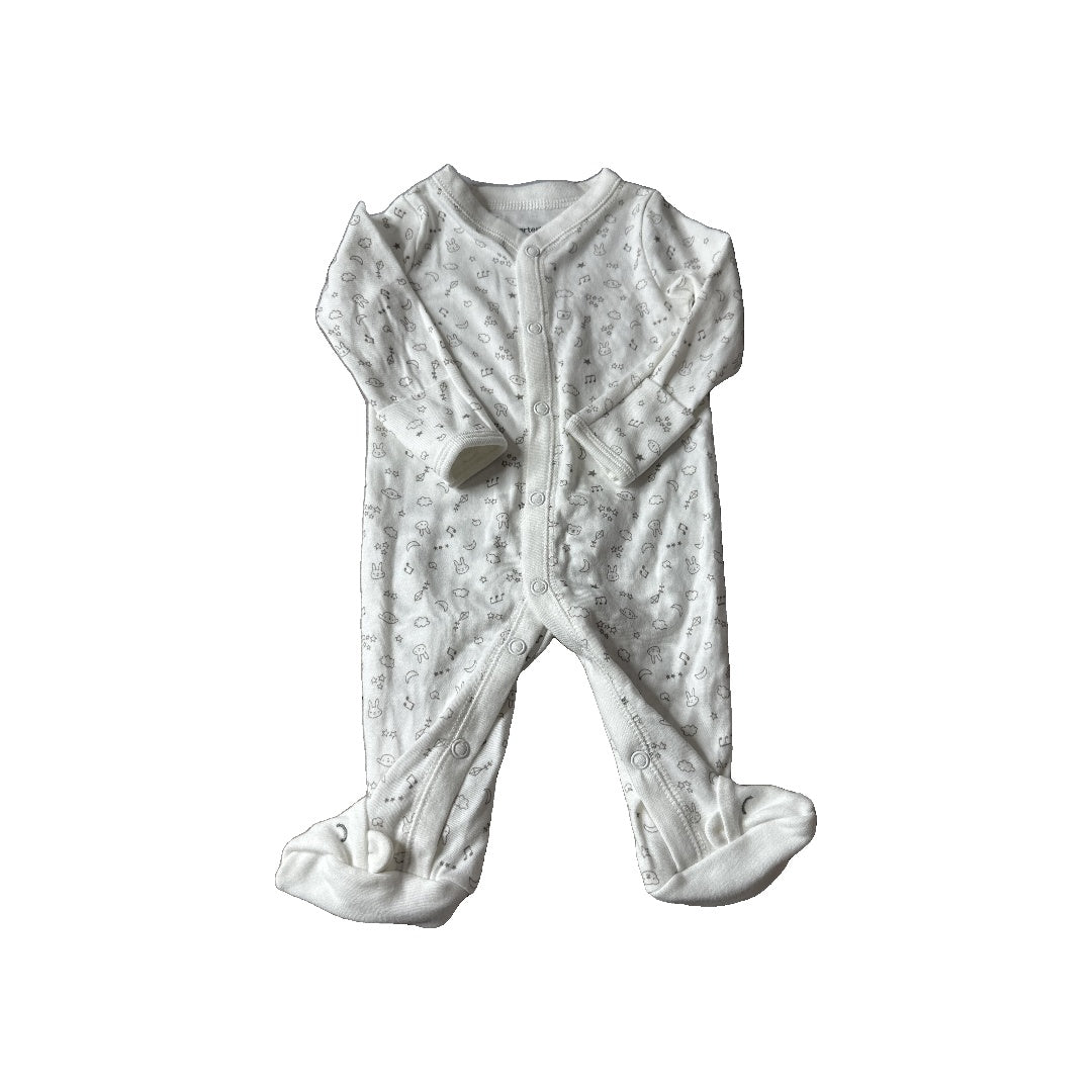 Carters Boys White | animals Pajamas Size: Newborn White | animals