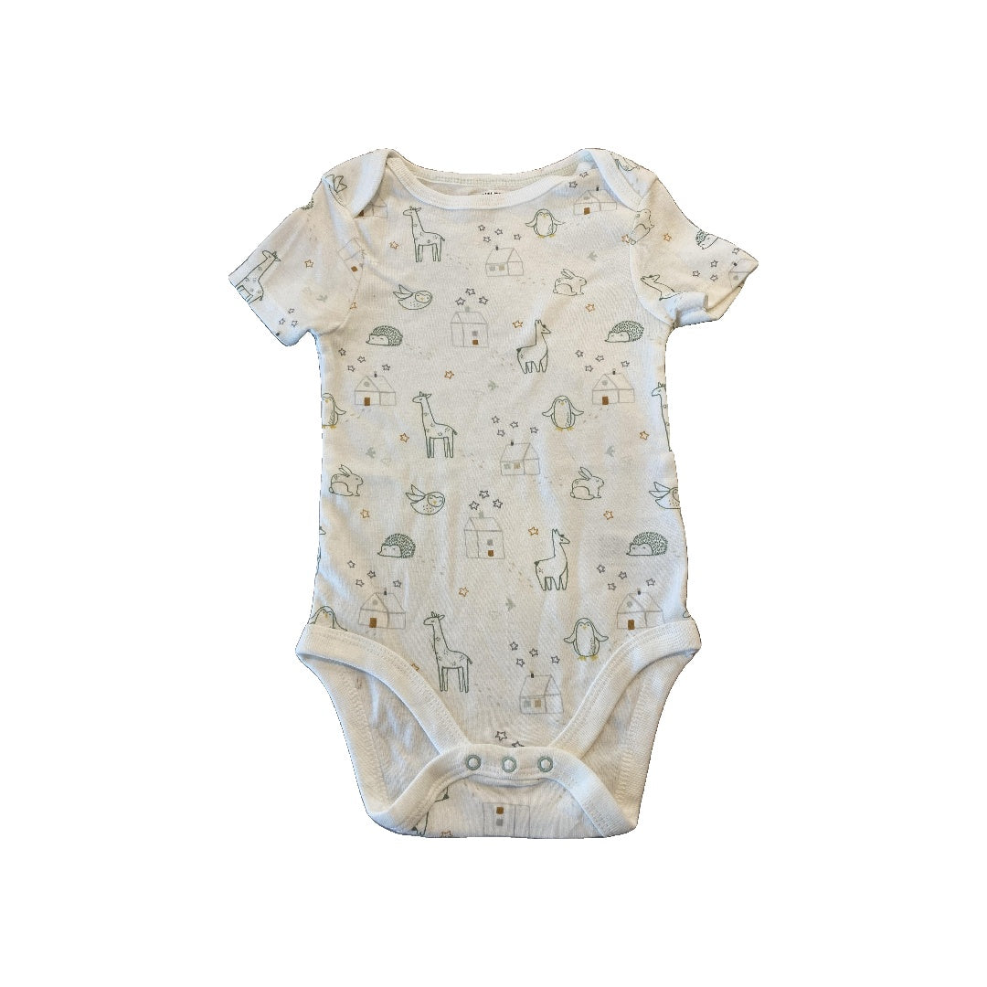 Cloud Island Unisex White | animals Onesie Size: 12M White | animals