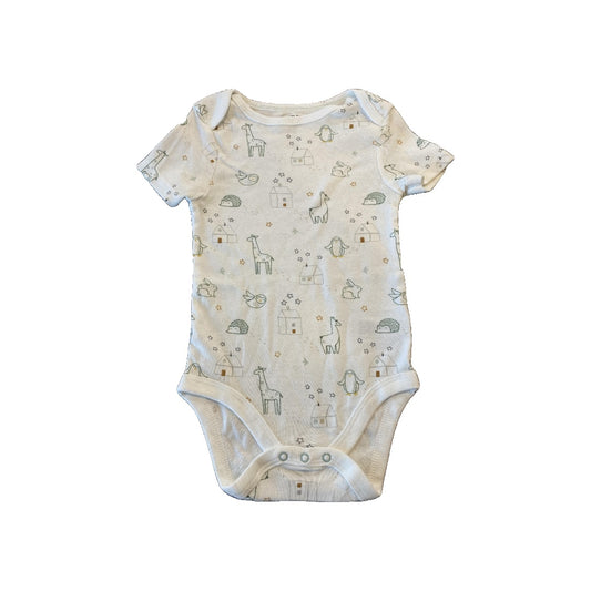 Cloud Island Unisex White | animals Onesie Size: 12M White | animals