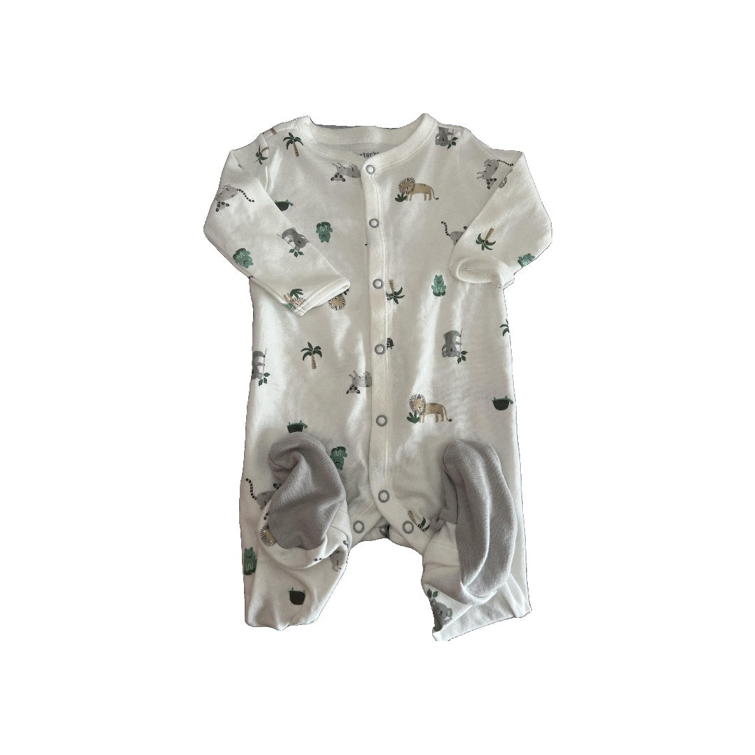 Carters Boys White | animals Pajamas Size: 6 months White | animals