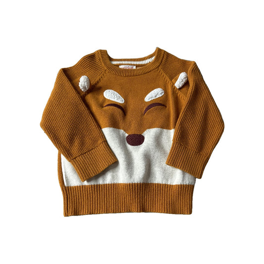 Cat & Jack Unisex White | animals Sweater Size: 12-18 months White | animals