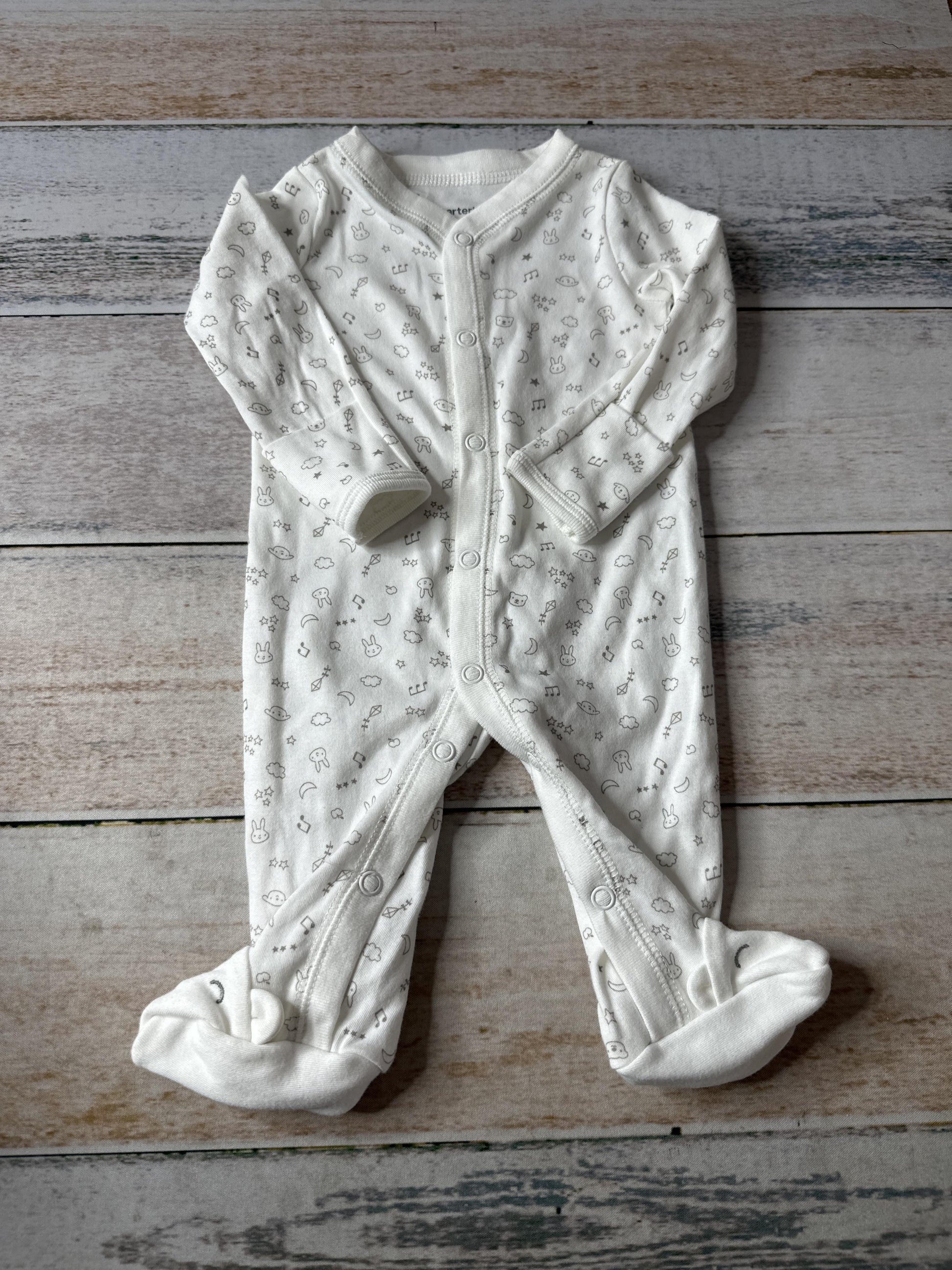 Carters Boys White | animals Pajamas Size: Newborn White | animals