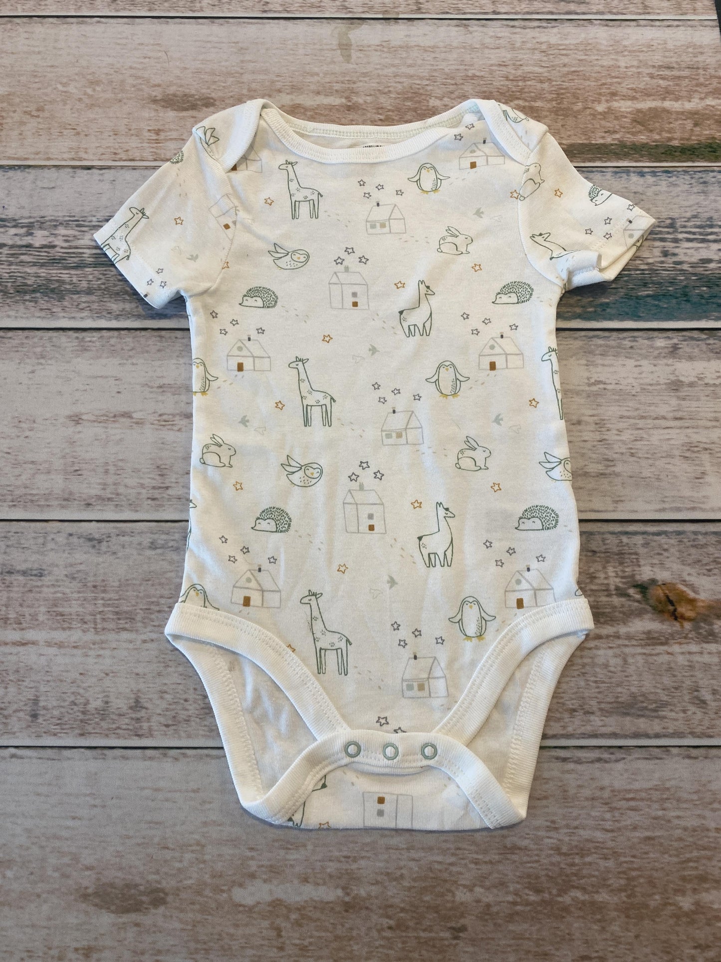 Cloud Island Unisex White | animals Onesie Size: 12M White | animals