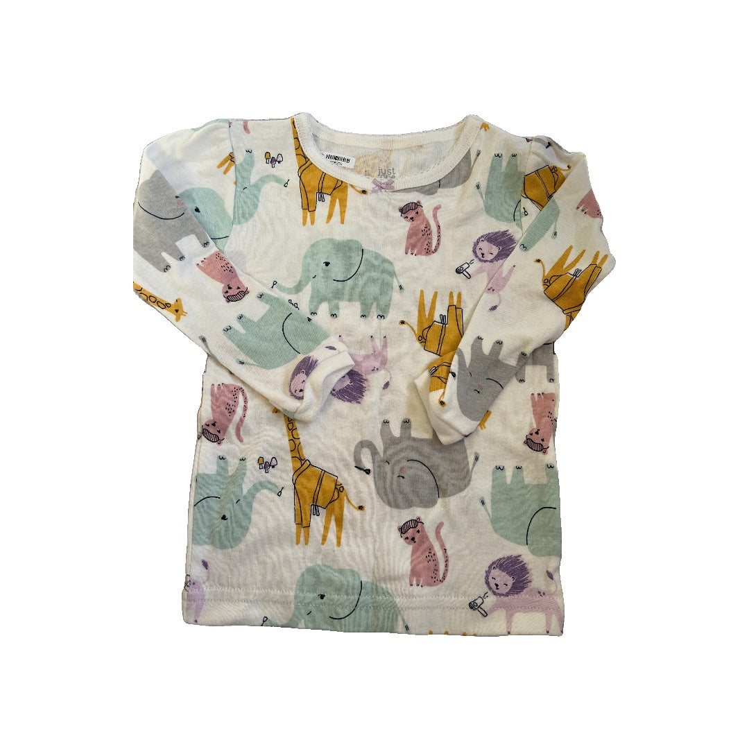 Just Born Girls White | animals Pajamas Size: 12M White | animals