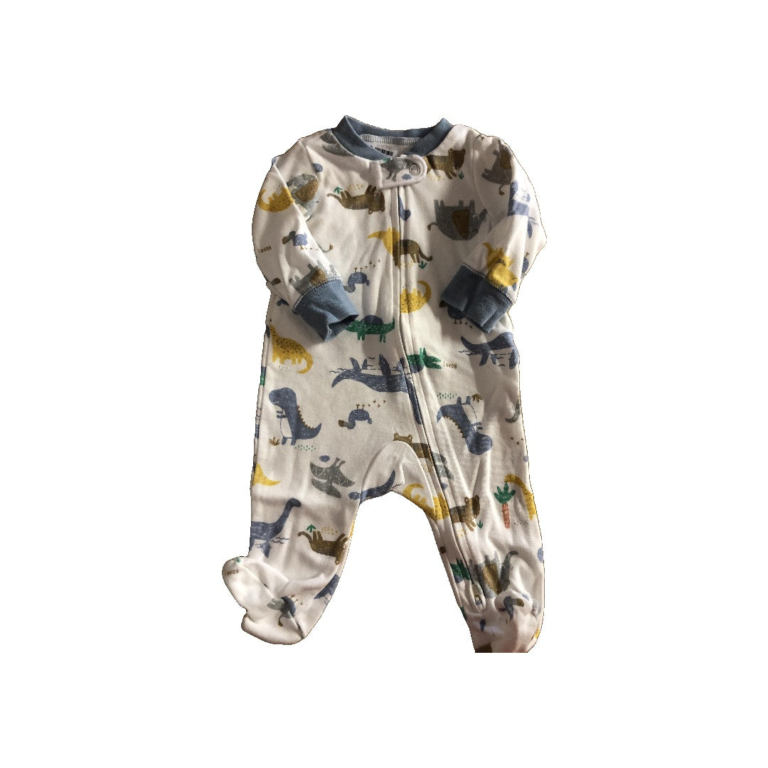 Carters Boys White | animals Pajamas Size: 0-3 months White | animals