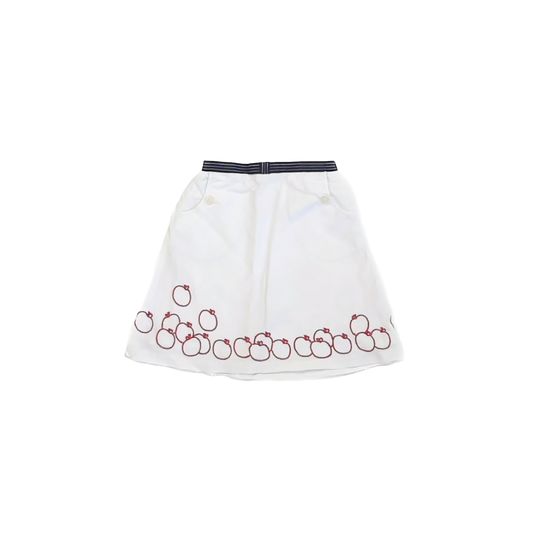 Olive Juice Girls White Apples Skirt Size: 3T White Apples