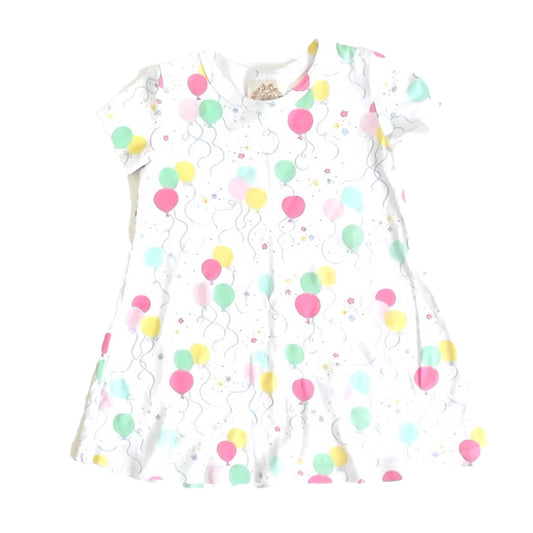 Beaufort Bonnet Girls White Balloons Dress Size: 2T White Balloons
