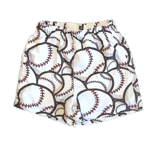 Unknown Brand Boys White Baseballs Trunks Size: 3T White Baseballs