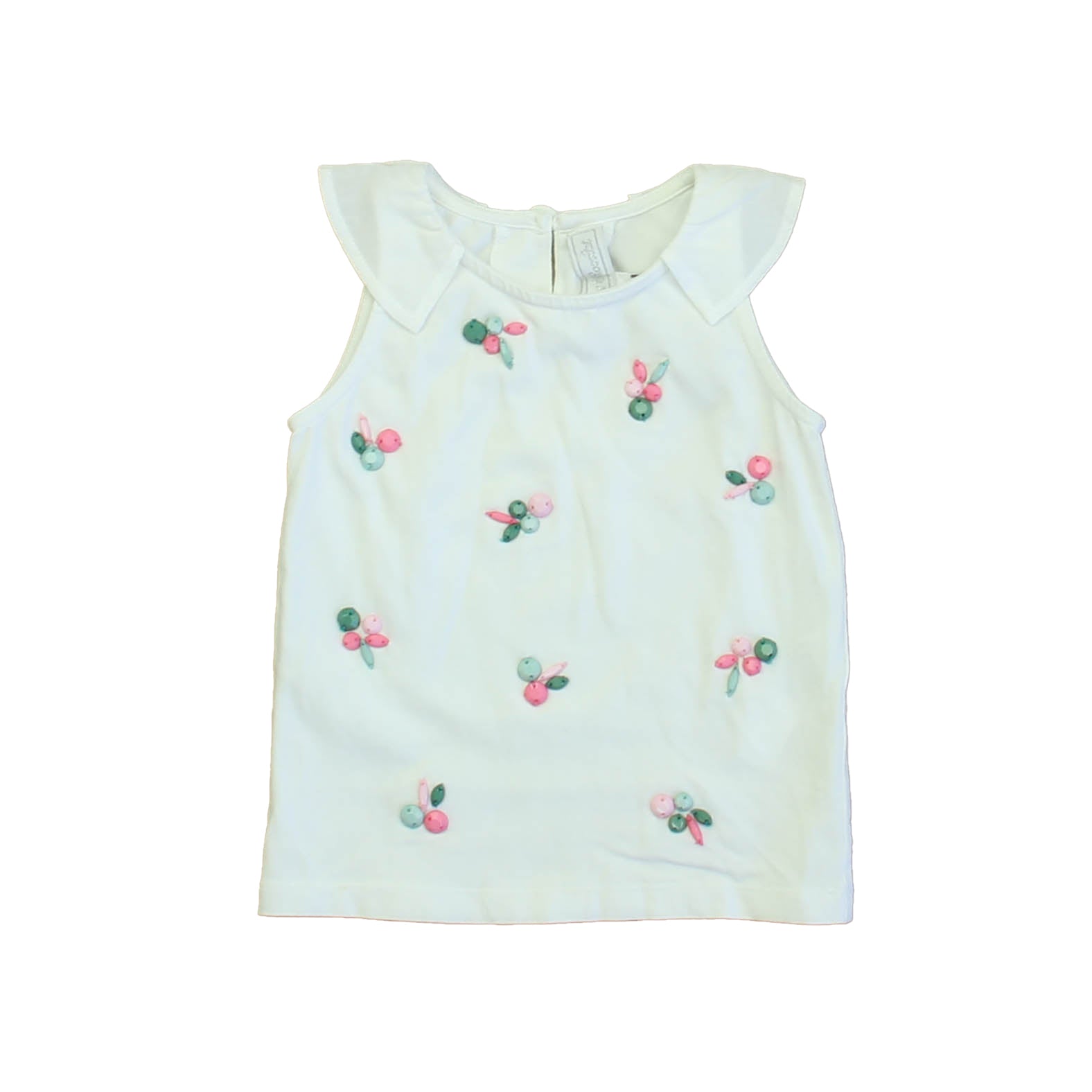 Tartine Et Chocolat Boys White Beaded Tank Top Size: 2T White Beaded