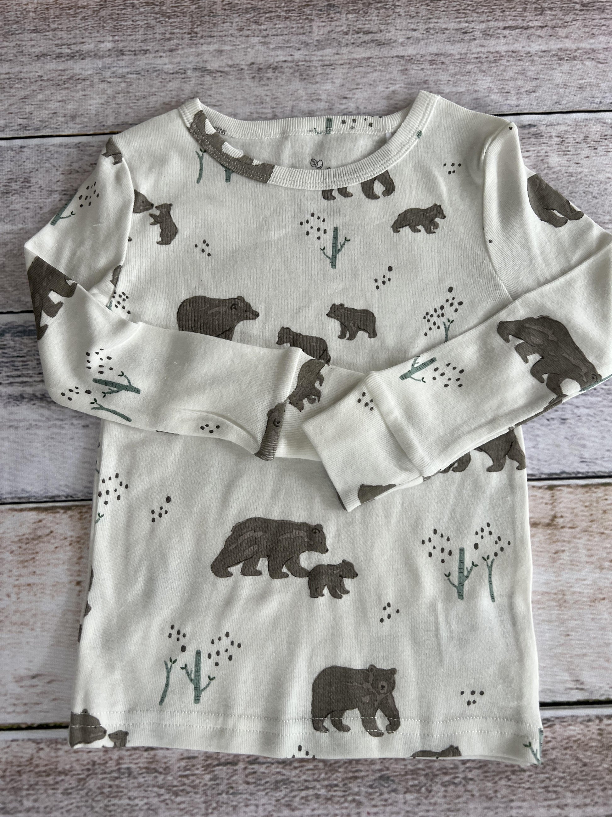 Oliver & Rain Unisex White | bears Pajamas Size: 3T White | bears