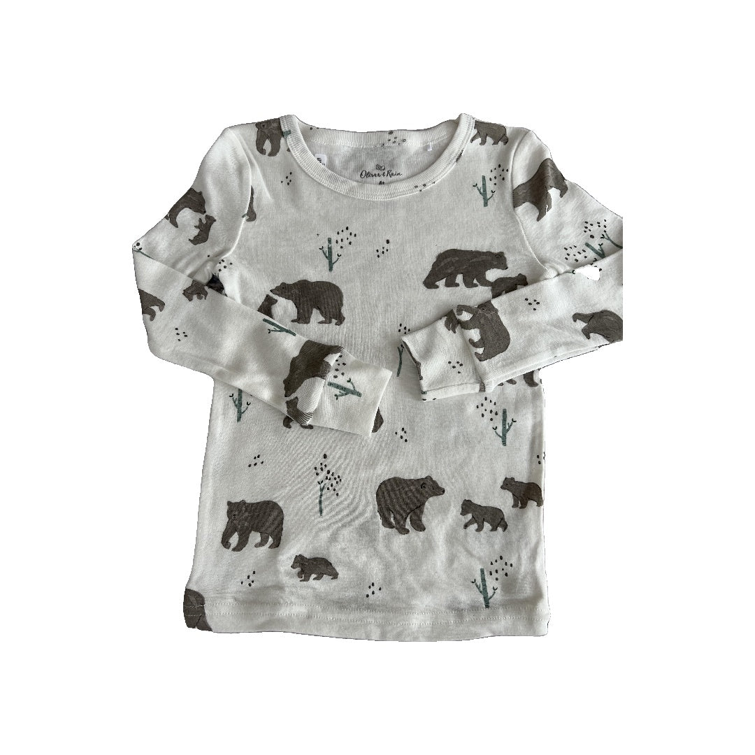Oliver & Rain Unisex White | bears Pajamas Size: 4T White | bears