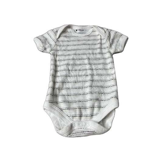 Emily and Oliver Unisex White | Black | Grey | Dots Onesie Size: 0-3 months White | Black | Grey | Dots