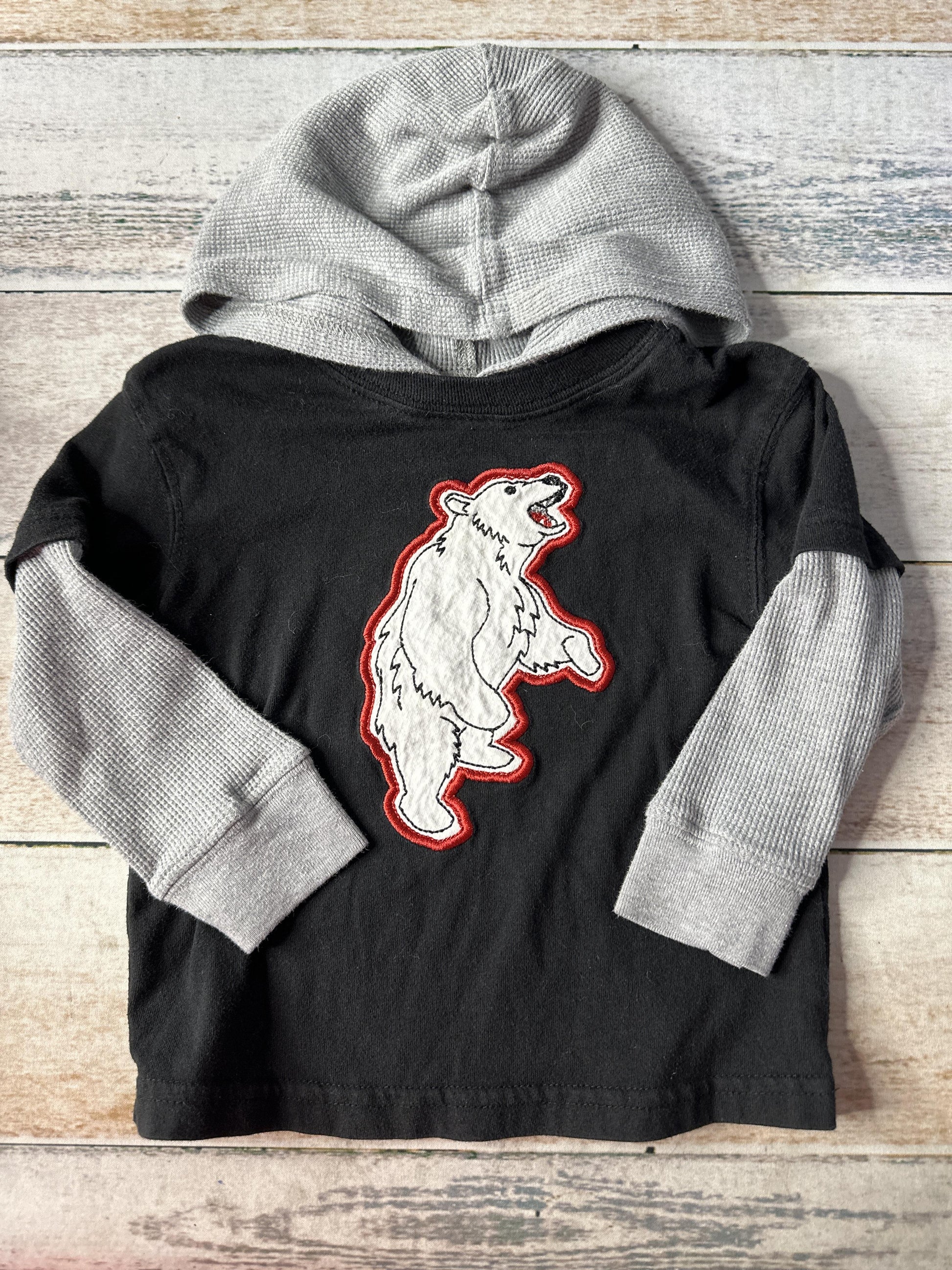 Garanimals Boys White | Black | Grey Long Sleeve Shirt Size: 18-24 months White | Black | Grey