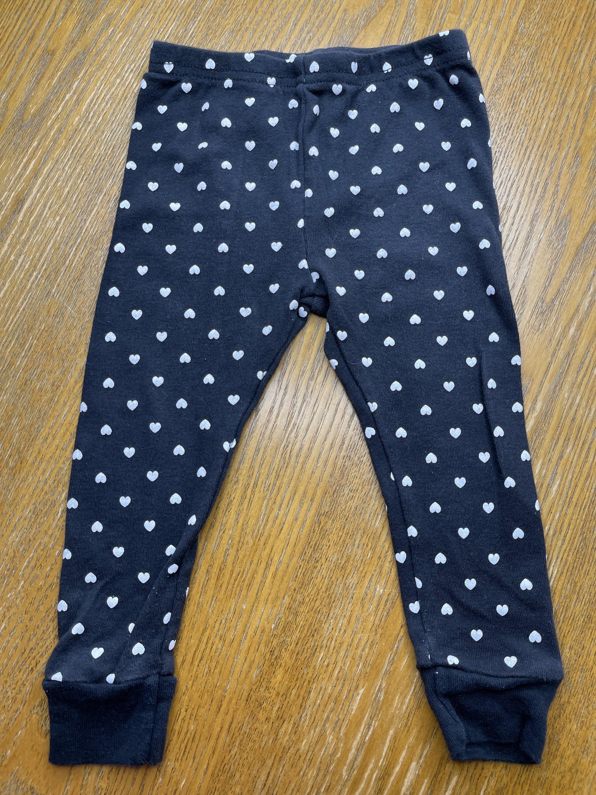 Carters Girls White | Black | Hearts Pants Size: 18 months White | Black | Hearts