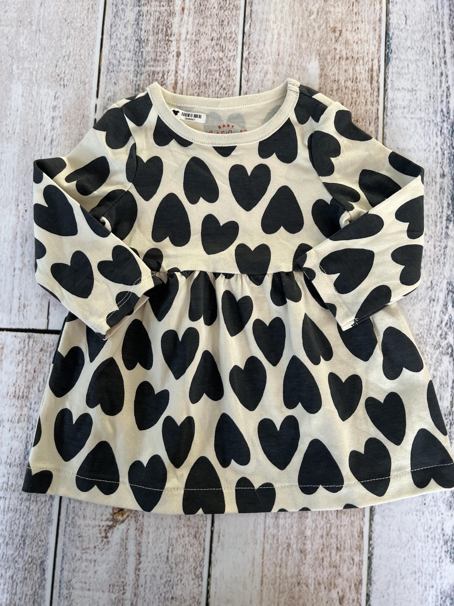 Cat & Jack Girls White | Black | Hearts Dress Size: 3-6 months White | Black | Hearts