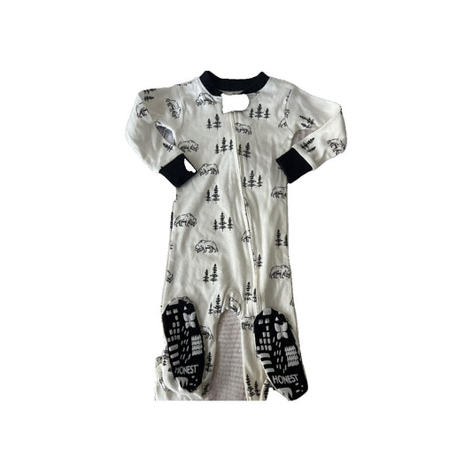 Burt's Bees Boys White | Black | Pattern Pajamas Size: 18 months White | Black | Pattern