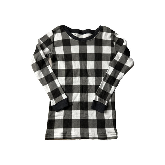 Leveret Unisex White | Black | plaid Pajamas Size: 4T White | Black | plaid