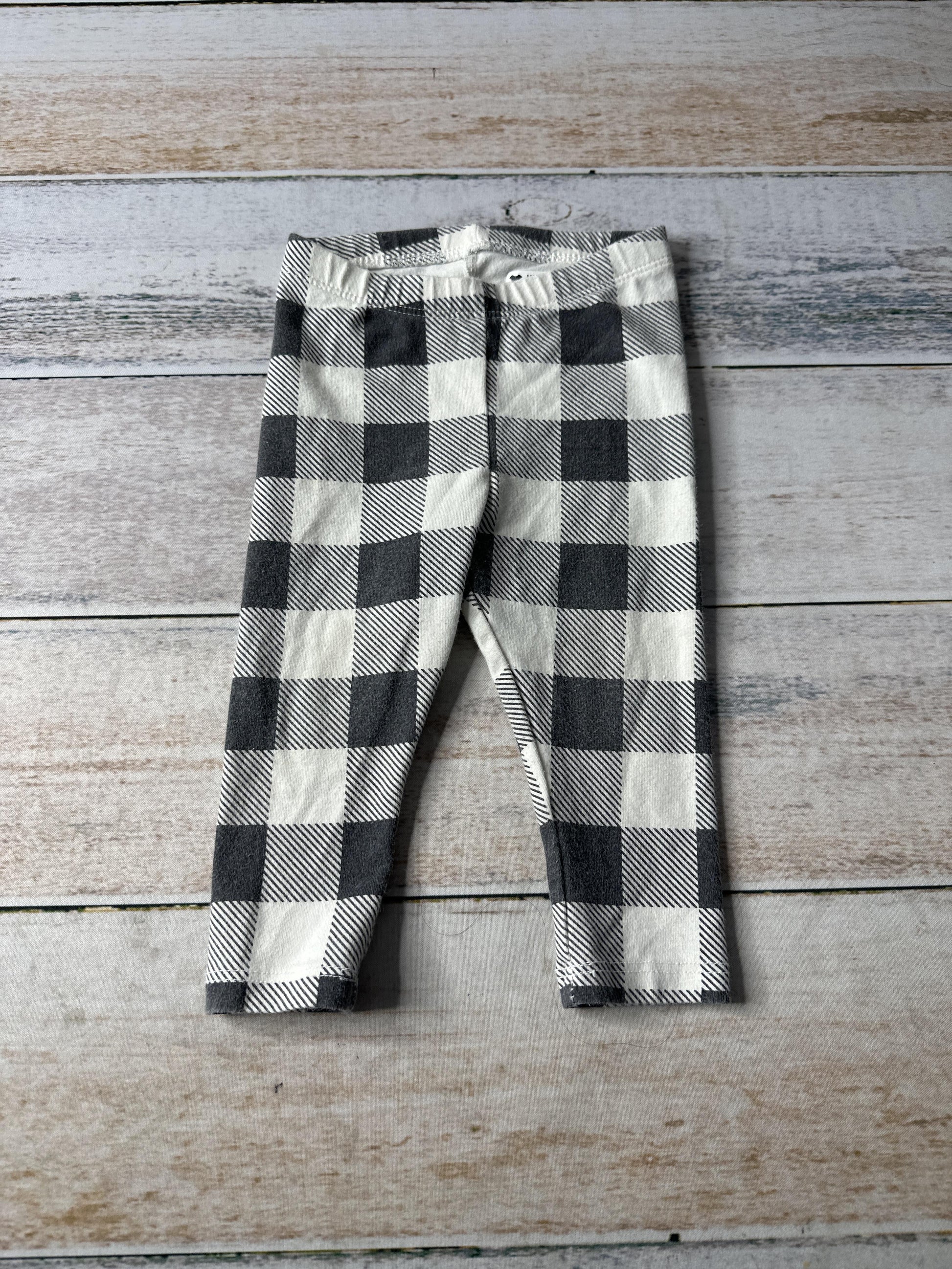 Girls White | Black | plaid Pants Size: 12 months White | Black | plaid