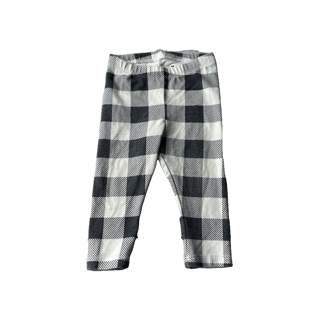Girls White | Black | plaid Pants Size: 12 months White | Black | plaid