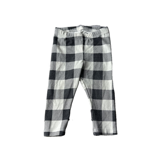 Girls White | Black | plaid Pants Size: 12 months White | Black | plaid