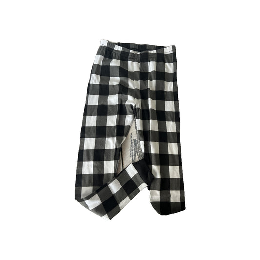 Leveret Unisex White | Black | plaid Pajamas Size: 5 White | Black | plaid