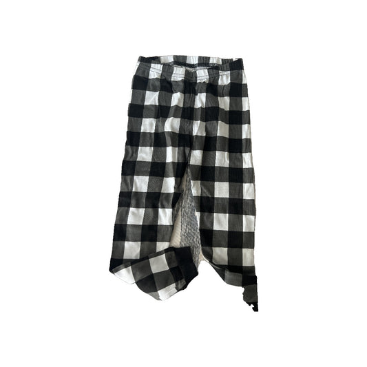 Leveret Unisex White | Black | plaid Pajamas Size: 4T White | Black | plaid