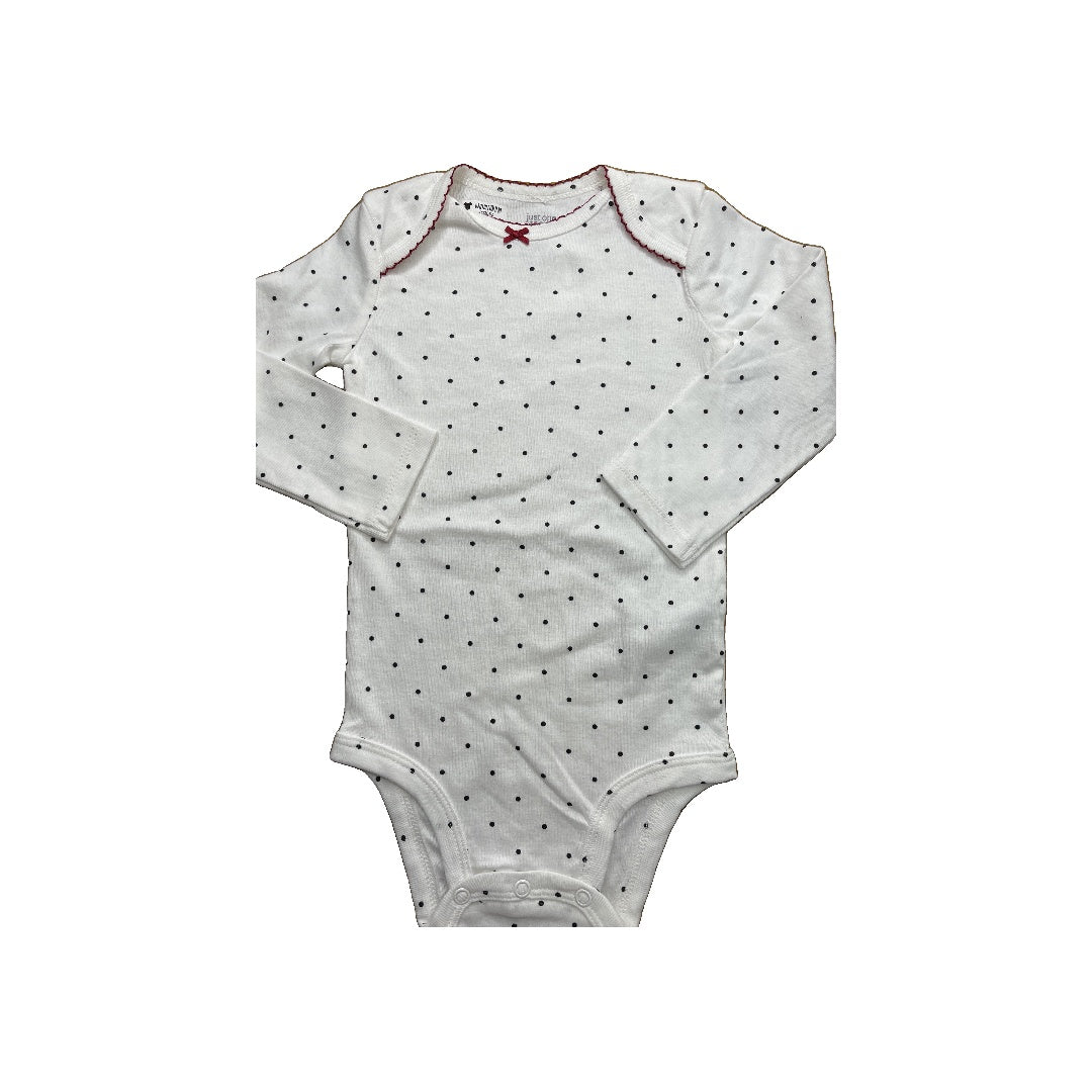 Carters Girls White | Black | polka dot Onesie Size: 18 months White | Black | polka dot