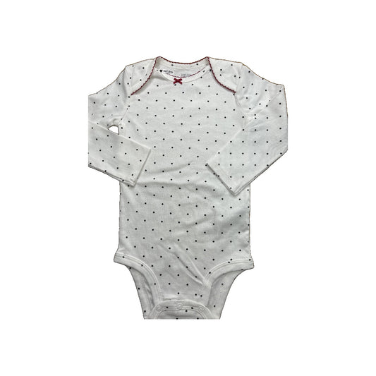 Carters Girls White | Black | polka dot Onesie Size: 18 months White | Black | polka dot