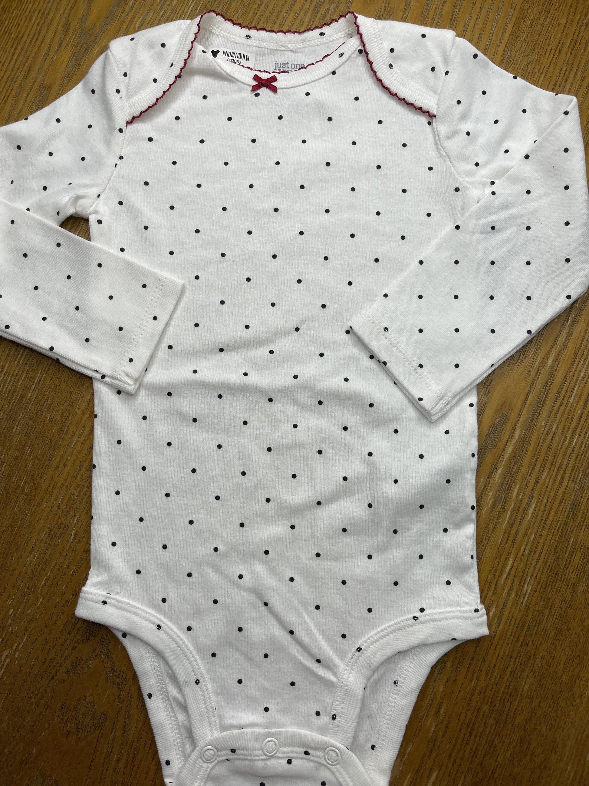 Carters Girls White | Black | polka dot Onesie Size: 18 months White | Black | polka dot