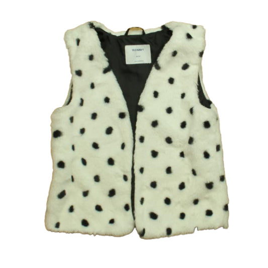 Old Navy Girls White | Black Polka Dots Vest Size: 8 Years