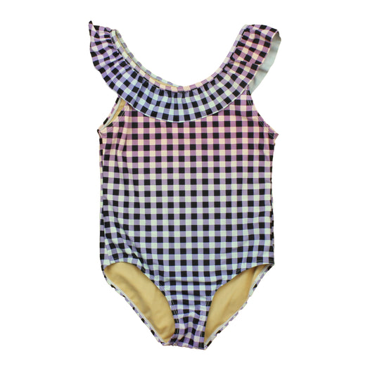 Rockets Of Awesome Girls White | Black | Purple | Pink 1-piece Swimsuit Size: 10 Years