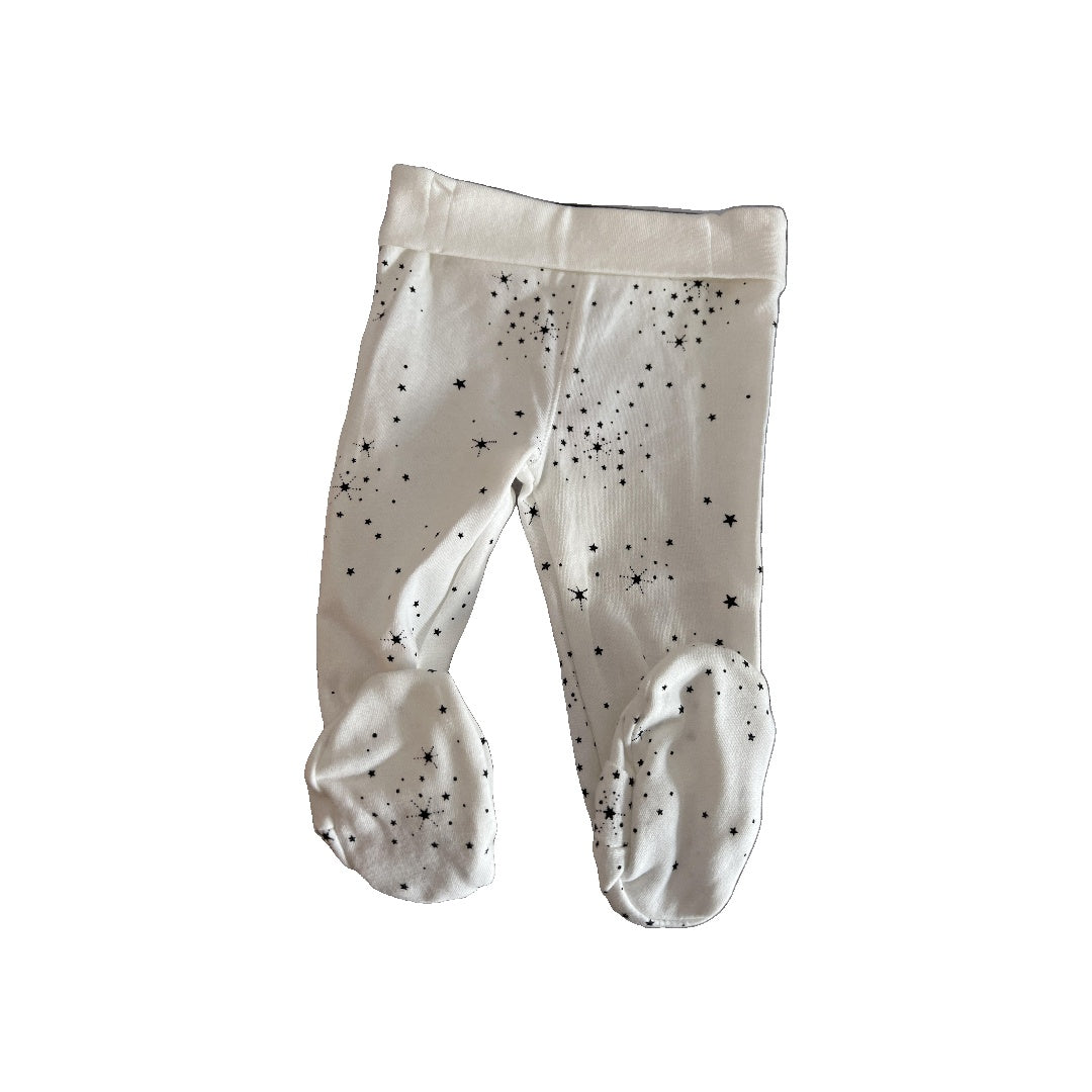 Petit Lemi Boys White | Black | Stars Pants Size: 3 months White | Black | Stars